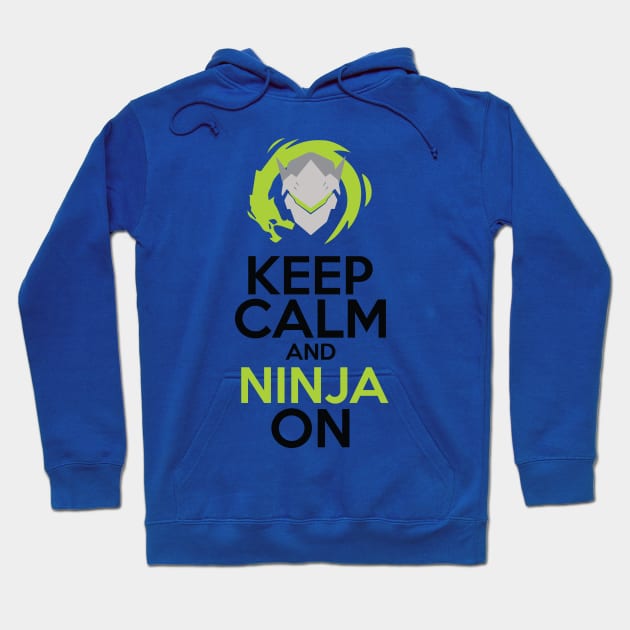 Keep Calm and Ninja On Hoodie by WinterWolfDesign